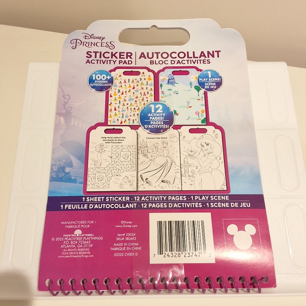 Disney Princess Sticker Activity Pad, 100+ Stickers Activity Book - Picture 3 of 3